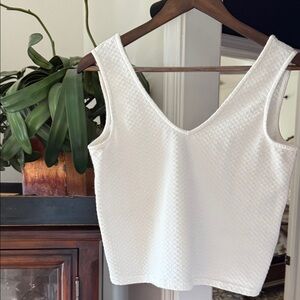 Madewell Ivory Textured Tank Top